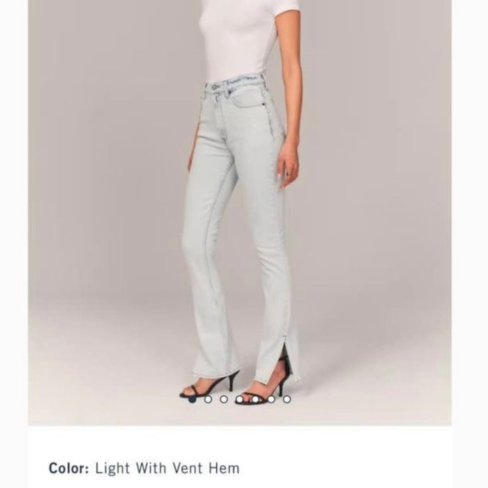 Abercrombie & Fitch Curve Love Light Blue High Rise Jeans